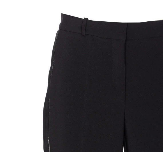 LIGHT CREPE TROUSERS WITH TUXEDO DETAIL