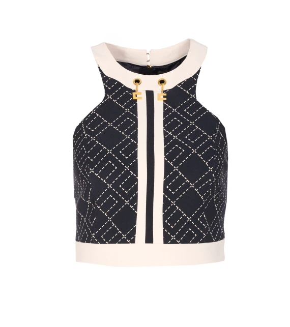 Elisabetta Franchi Top Black