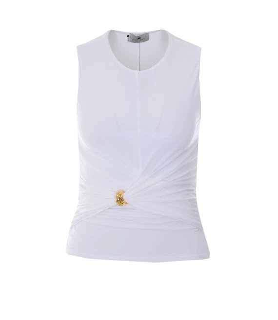 Elisabetta Franchi Top Bianco