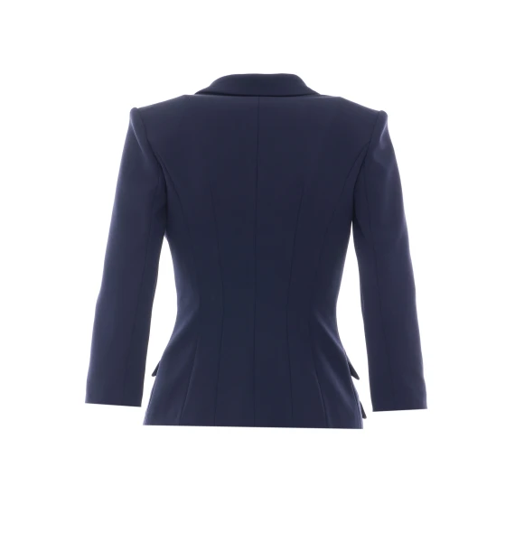 Blue Jacket with Frontal Buttons Closure