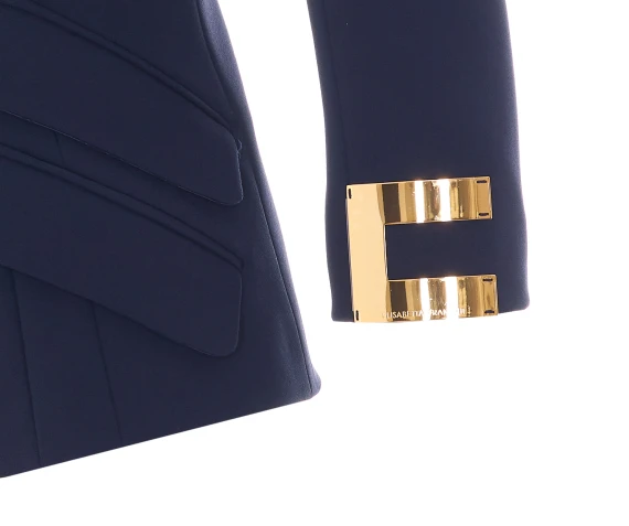 Blue Jacket with Frontal Buttons Closure