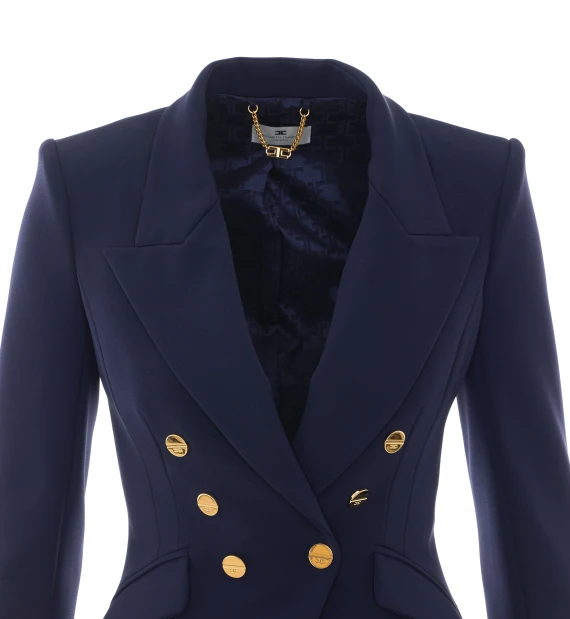 Blue Jacket with Frontal Buttons Closure