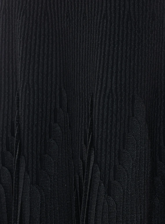 Black Midi Lurex Skirt