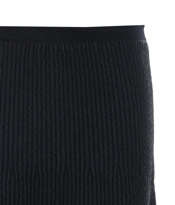 Black Midi Lurex Skirt