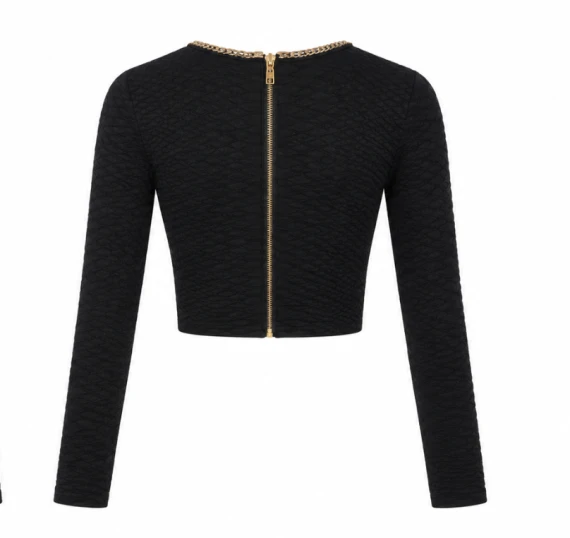 Black knitted top with snake motif Elisabetta Franchi