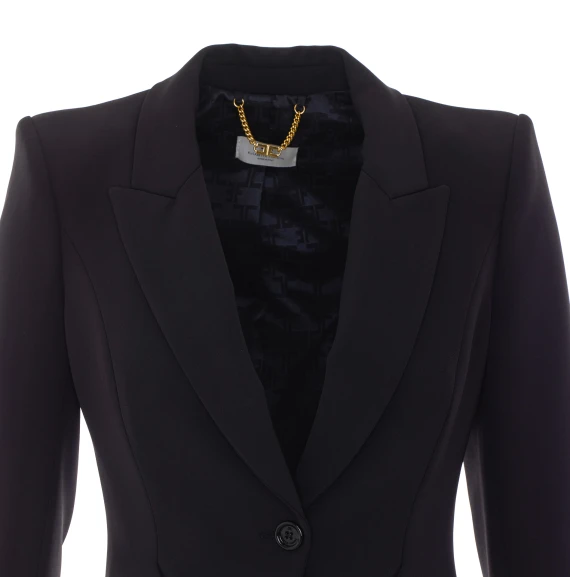 Giacca nera monopetto Elisabetta Franchi