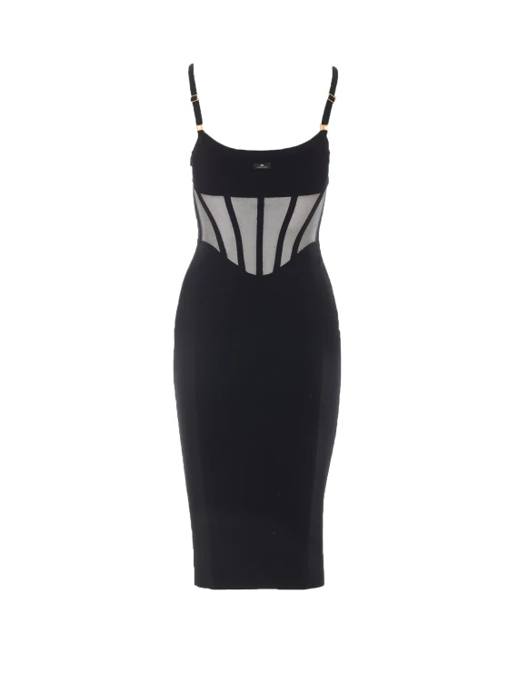 Black midi dress Elisabetta Franchi