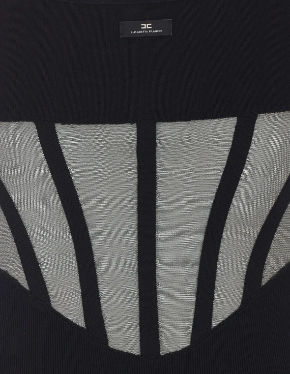 Black midi dress Elisabetta Franchi