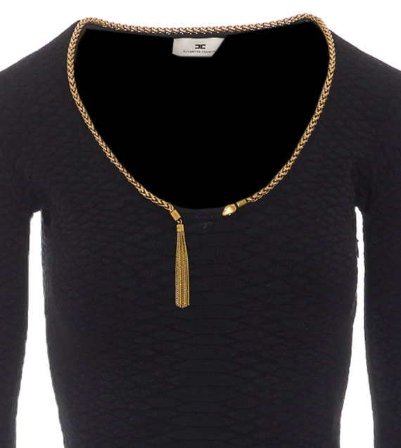 Black midi dress Elisabetta Franchi