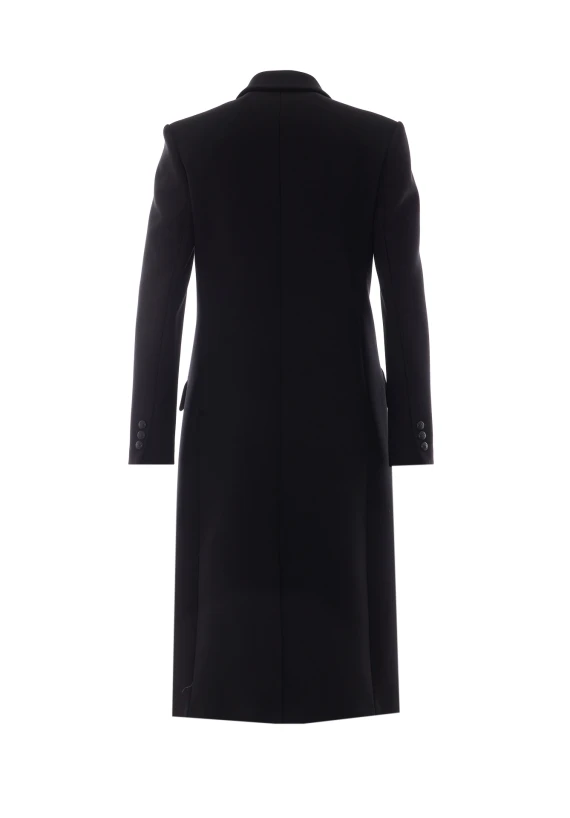 Cappotto nero in doppio crêpe Elisabetta Franchi