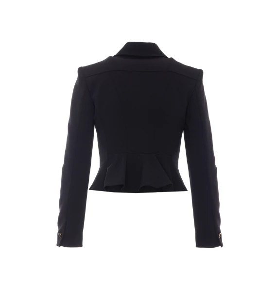 Black double-breasted jacket Elisabetta Franchi