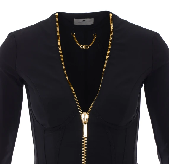 Black jacket with zip Elisabetta Franchi
