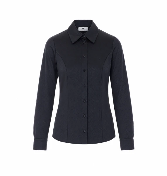 Camicia nera in seta Elisabetta Franchi