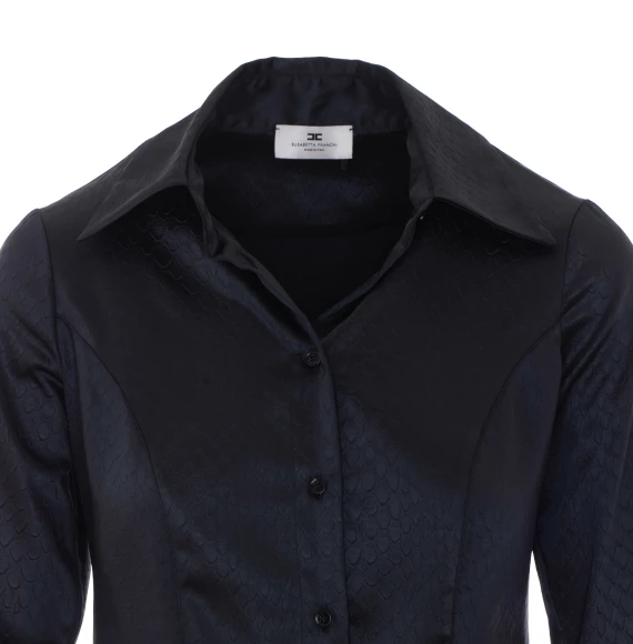 Camicia nera in seta Elisabetta Franchi