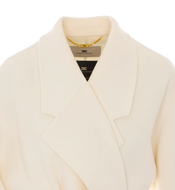 Giaccone bianco Elisabetta Franchi