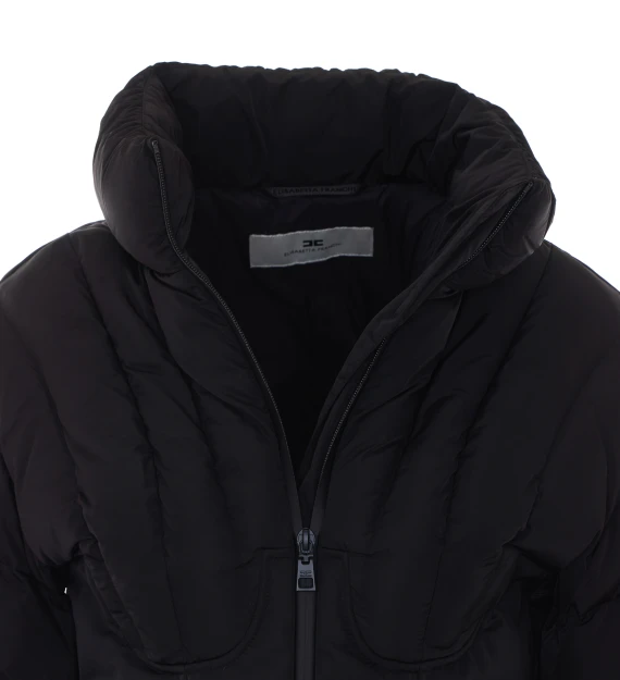 Black bustier down jacket Elisabetta Franchi