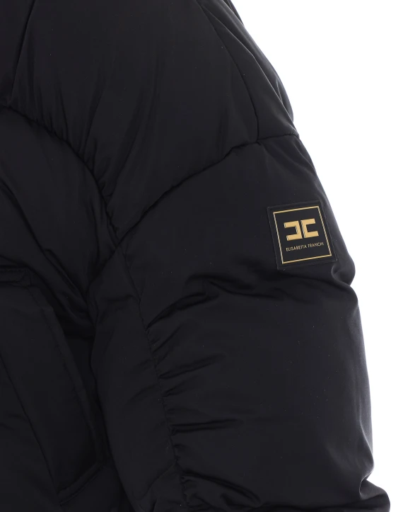 Black cropped down jacket Elisabetta Franchi