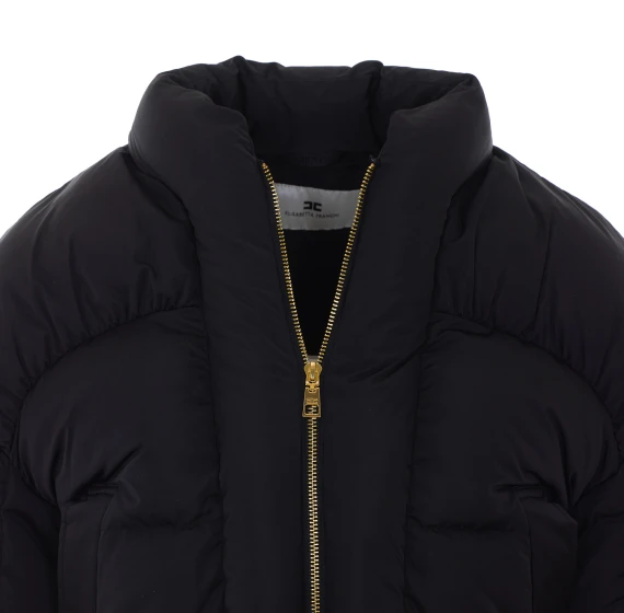 Black cropped down jacket Elisabetta Franchi