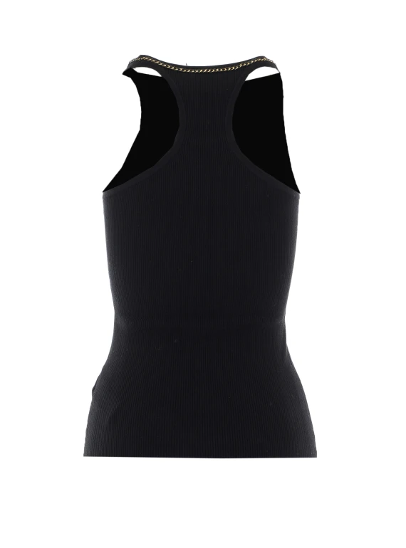 Top nero a costine Elisabetta Franchi
