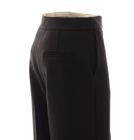 Pantaloni neri a vita alta Elisabetta Franchi