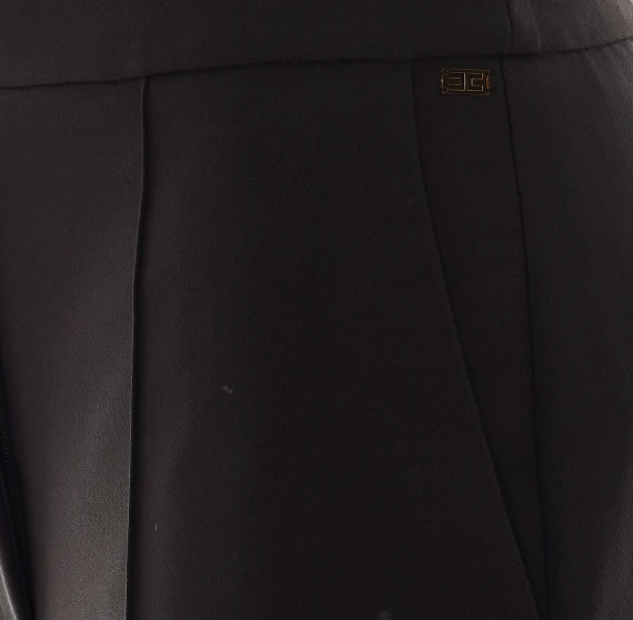 Pantaloni neri a vita alta Elisabetta Franchi