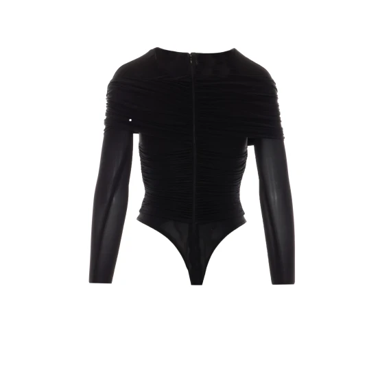 Body nero a maniche lunghe Elisabetta Franchi
