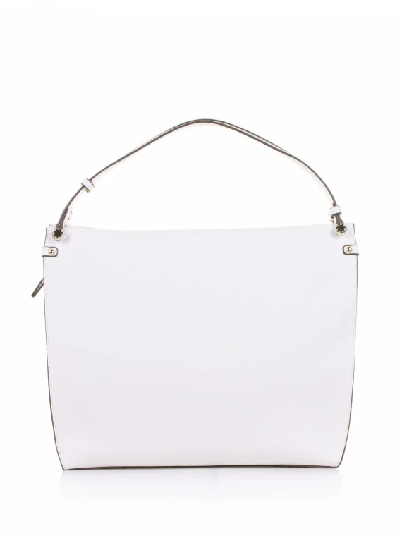 White Petra shopping bag in leather