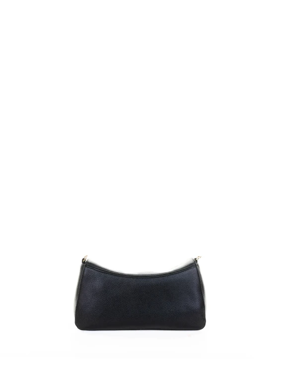 Borsa a tracolla Hobo nera in pelle