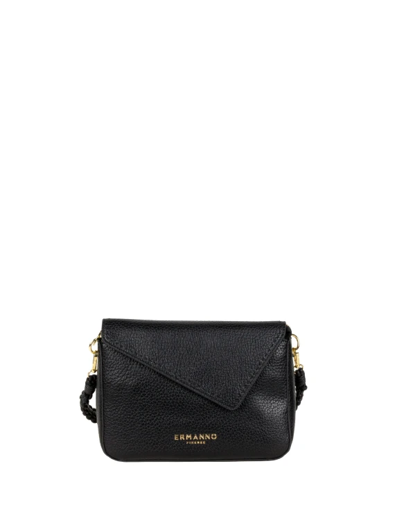 Small black shoulder bag with flap Ermanno Scervino