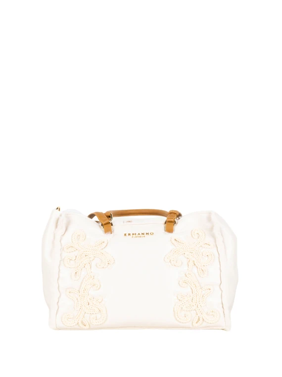 Small cream tote bag Ermanno Scervino