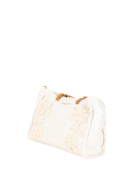 Small cream tote bag Ermanno Scervino