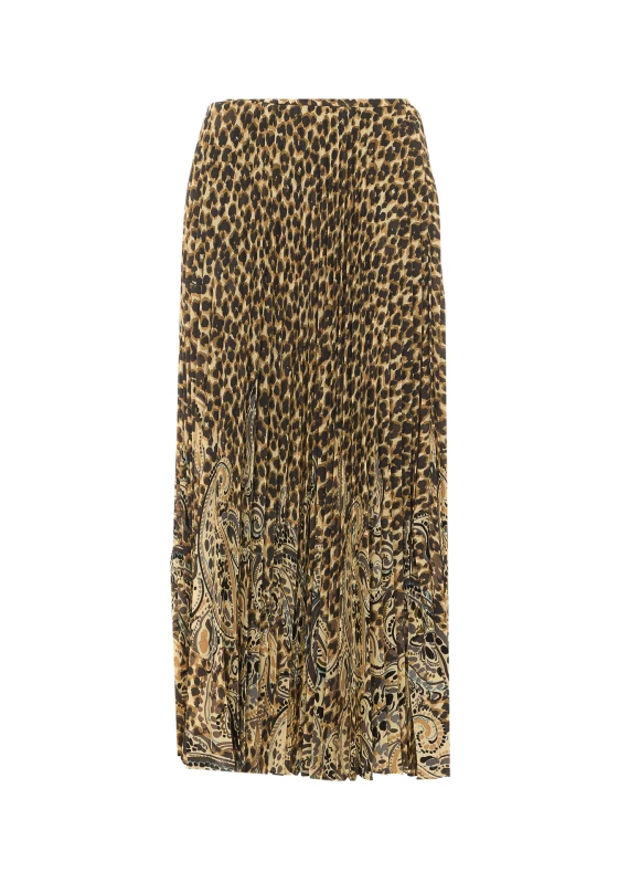 Multicolor Pleated Skirt Etro