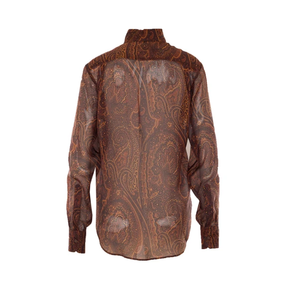 Brown silk shirt Etro