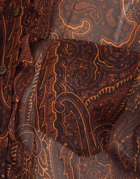 Brown silk shirt Etro