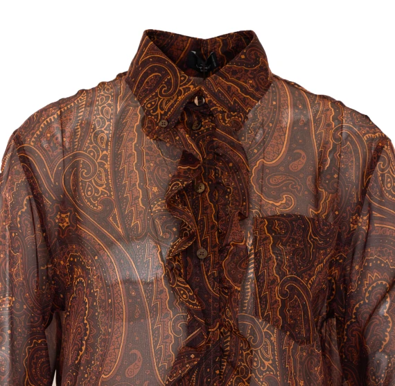 Brown silk shirt Etro
