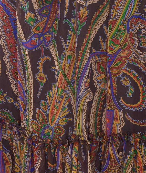 Miniabito multicolore in seta Etro