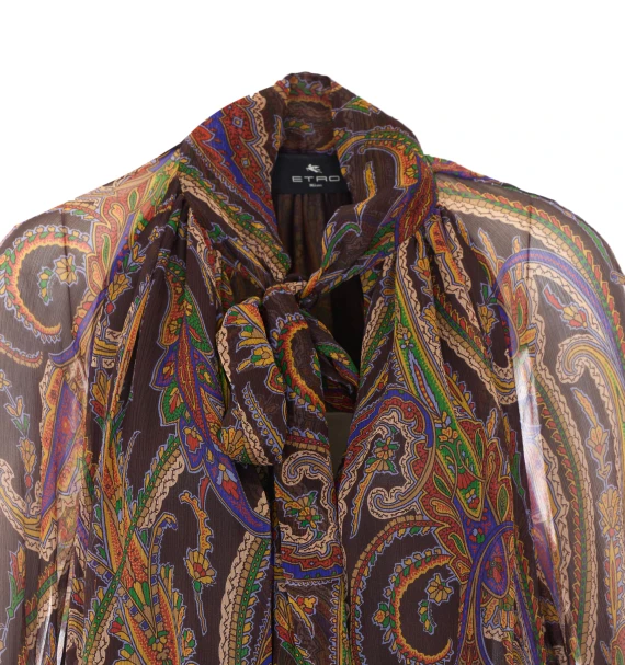 Miniabito multicolore in seta Etro
