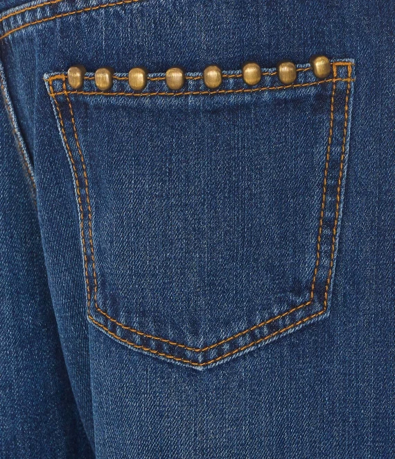 Blue straight-leg jeans in cotton Etro