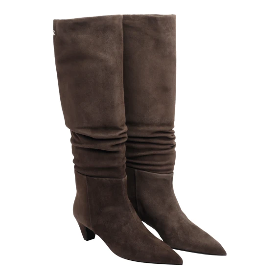 Dark brown suede ankle boots Fabi