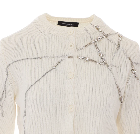 Cardigan bianco Fabiana Filippi