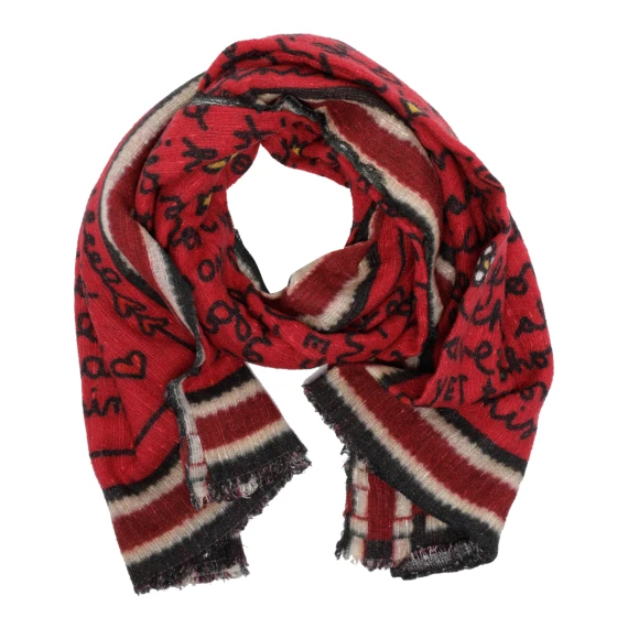 Sciarpa rossa in seta e cashmere FALIERO SARTI