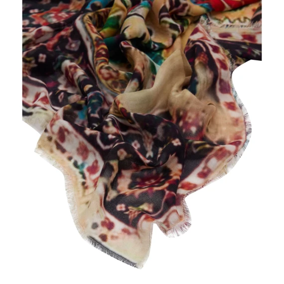 Sciarpa beige multicolore FALIERO SARTI