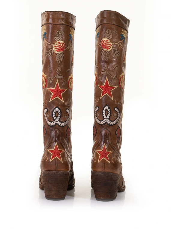 "Love" high Texan boot