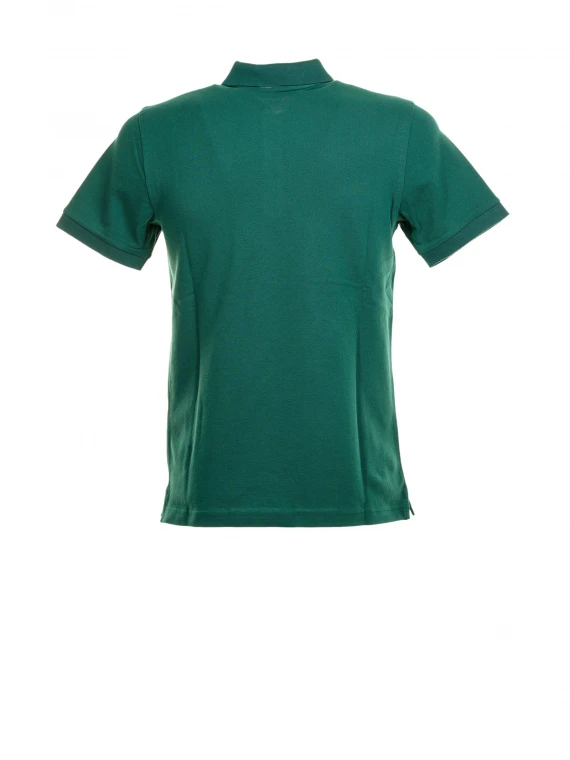 Short-sleeved polo shirt with embroidered logo
