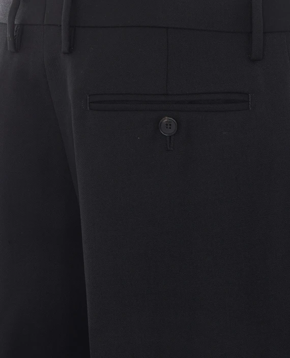 Pantaloni neri in lana grain de poudre Fendi