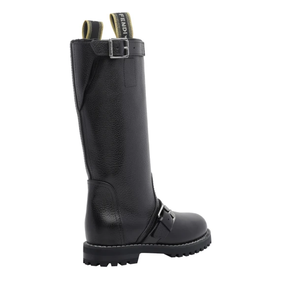 Stivali biker neri Fendi