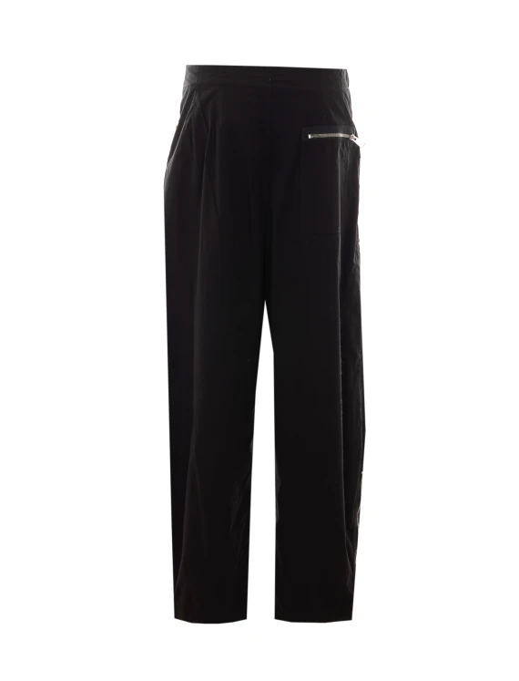 Pantaloni cargo neri in canvas di cotone Fendi