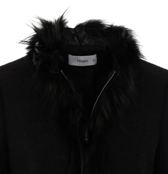 Giacca blouson nera Fendi