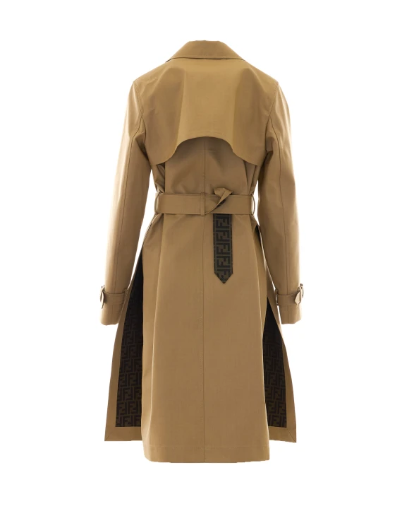 Trench beige doppiopetto Fendi