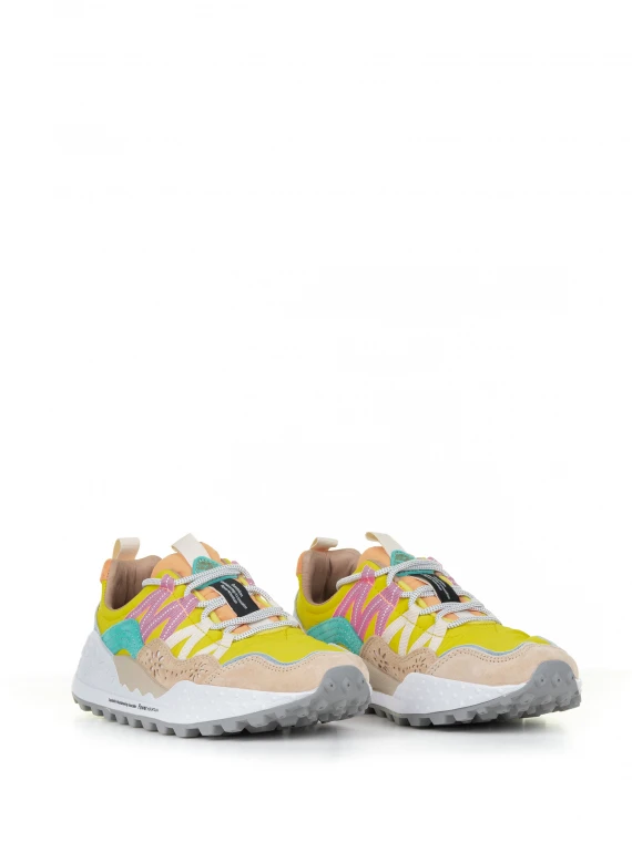 Multicolored Washi sneakers in suede and nylon